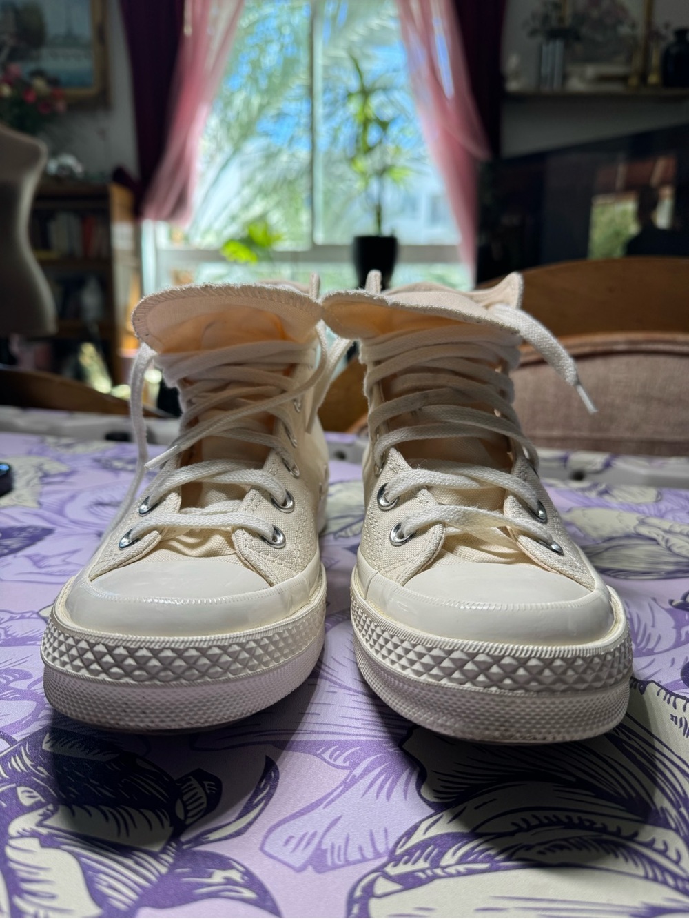 Converse x CDG PLAY Chuck 70 High Tops Cream Women’s 8